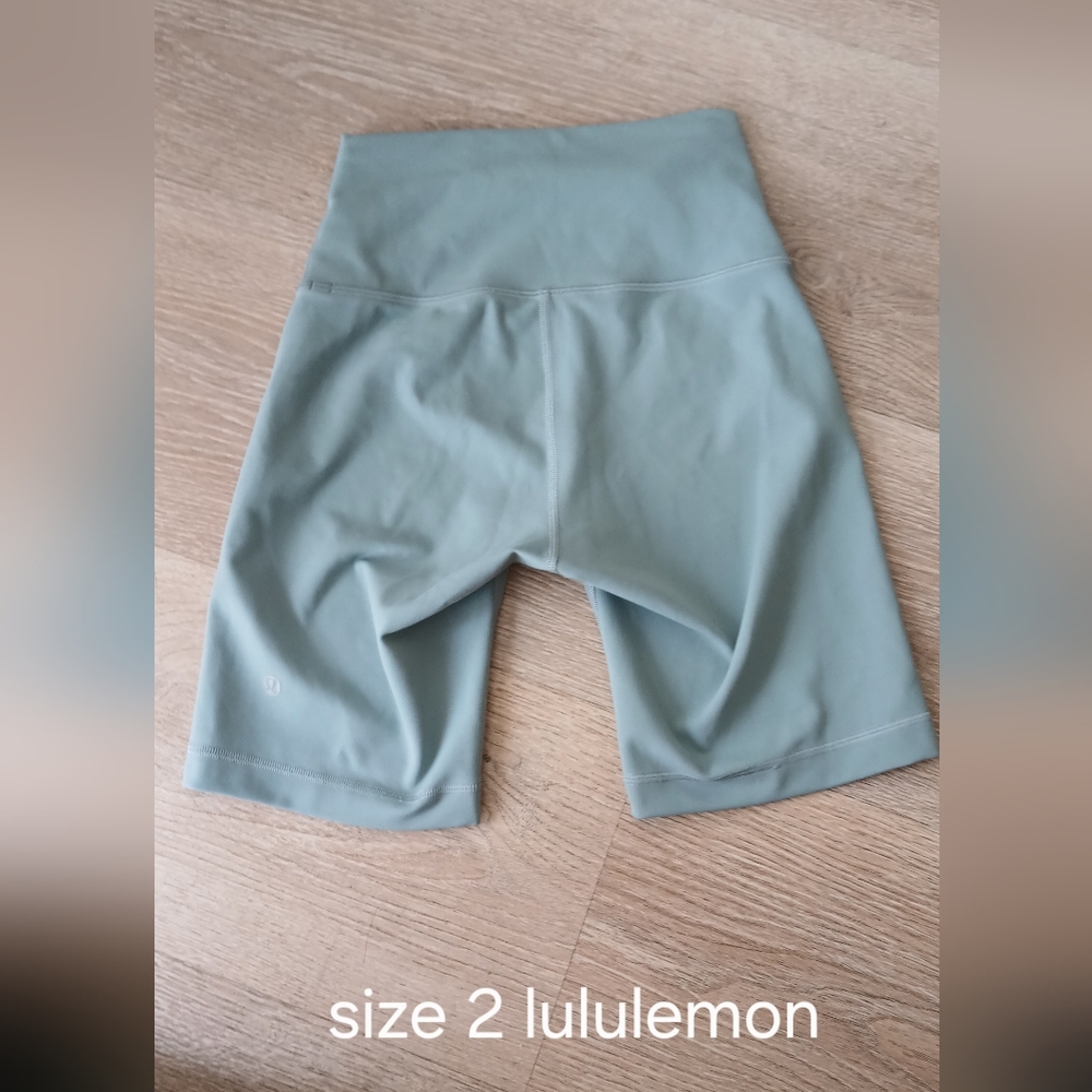 Lululemon Athletica Sage Green Bike Shorts